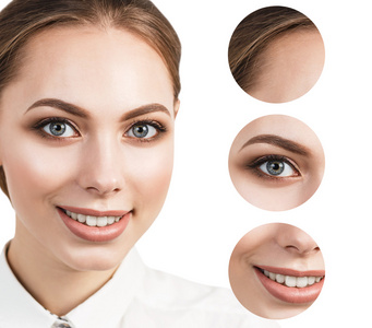 光洁的皮肤的漂亮女孩图片