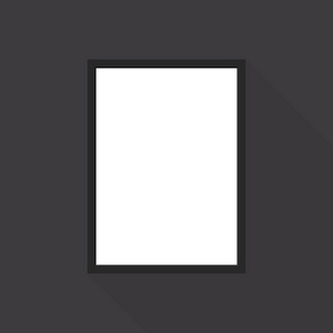 空白图片框空墙矢量图