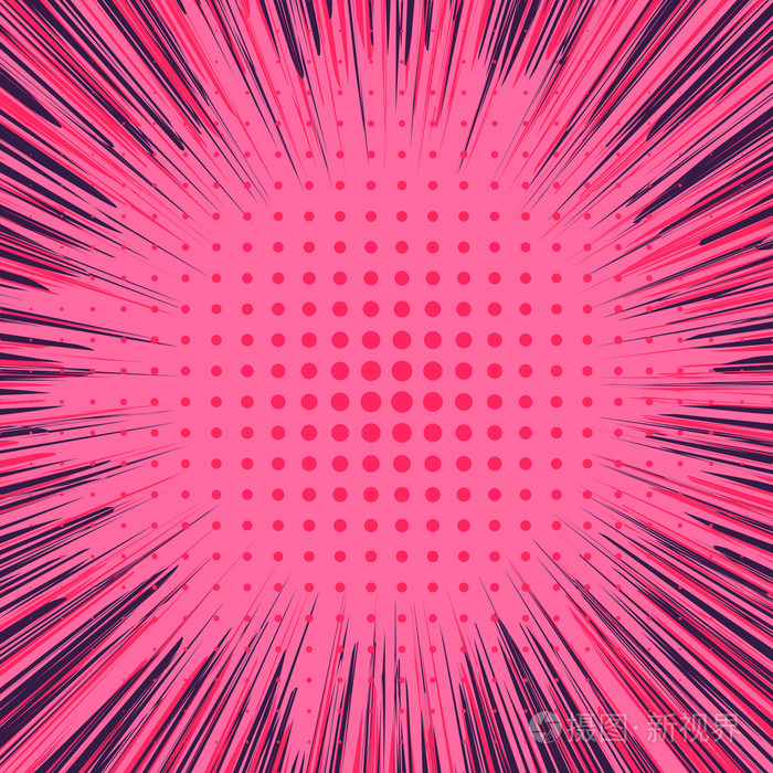 概念向量漫画波普艺术风格空白布局模板与云梁和孤立的点上背景图案