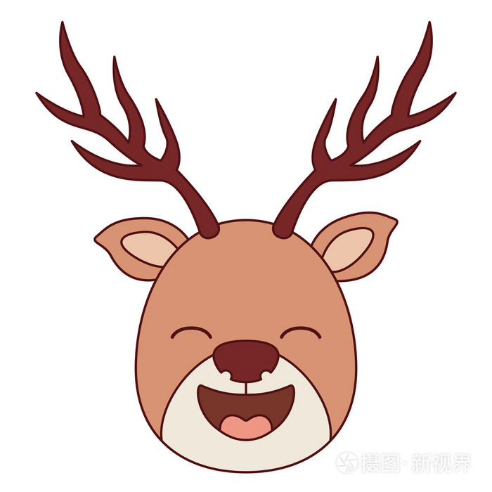 驯鹿卡通的圣诞