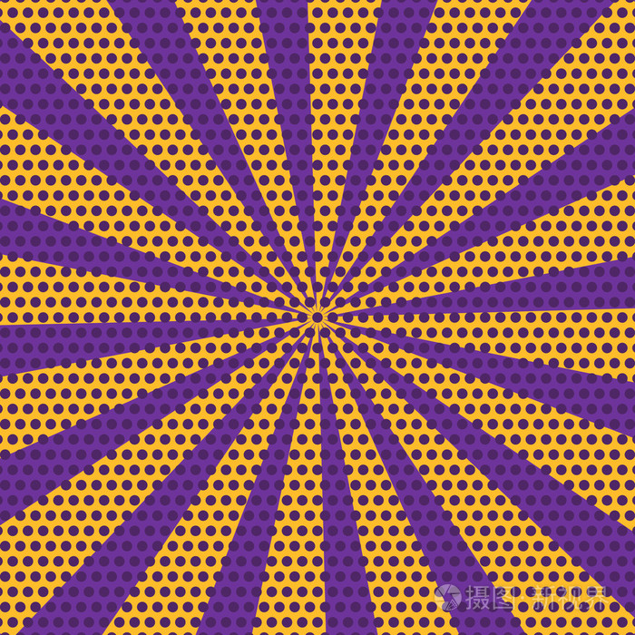 波普艺术风格空白布局模板与云梁和孤立的点上背景图案针对web和移动