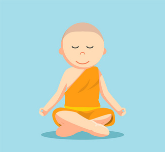 打坐看到和尚图片