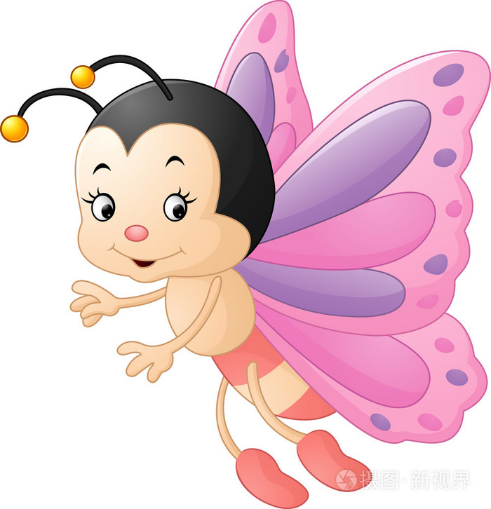 可爱蝴蝶卡通
