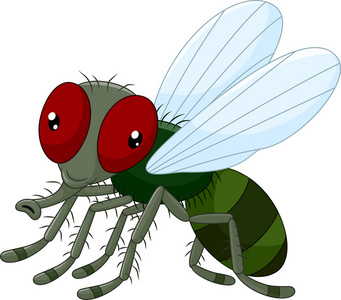 可爱的卡通小苍蝇照片