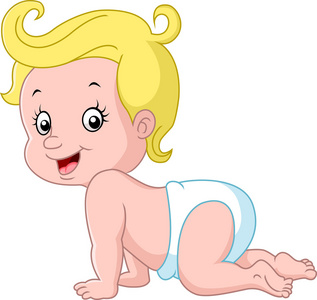 卡通宝贝女孩爬网图片