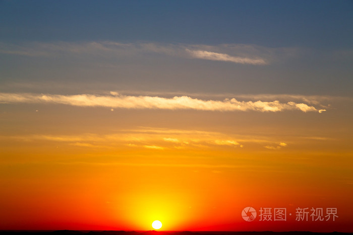 在阿曼太阳落下