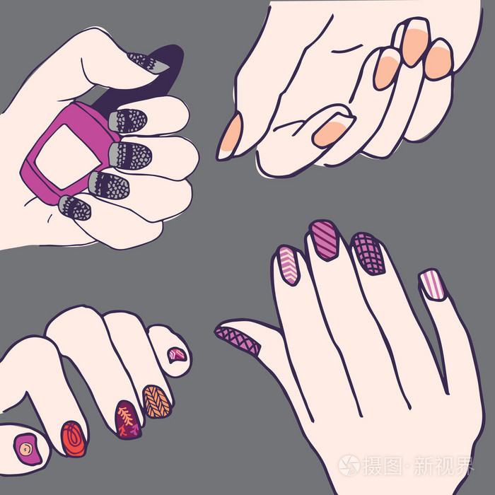 指甲油艺术概念