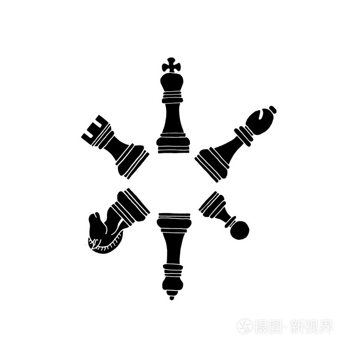 国际象棋矢量. 象棋插图. c插画-正版商用图片1q1sz7-摄图新视界