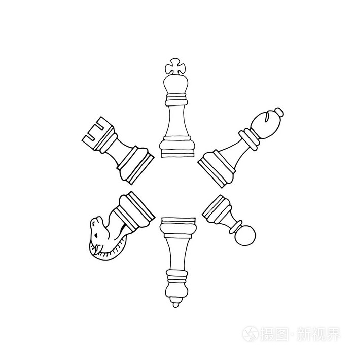 国际象棋矢量. 象棋插图. c