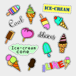冰淇淋贴纸图片
