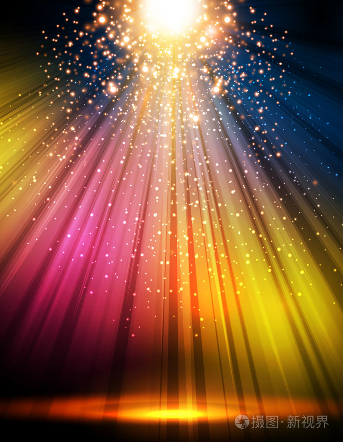 党迪斯科舞台灯聚光灯下空场景图容易