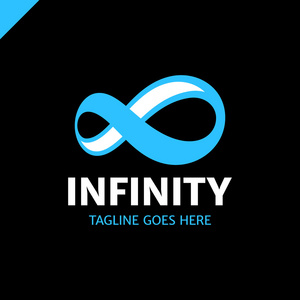 无限无限符号图标或徽标设计模板企业品牌形象