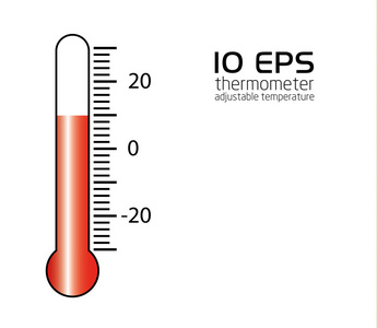 孤立的矢量温度计图片