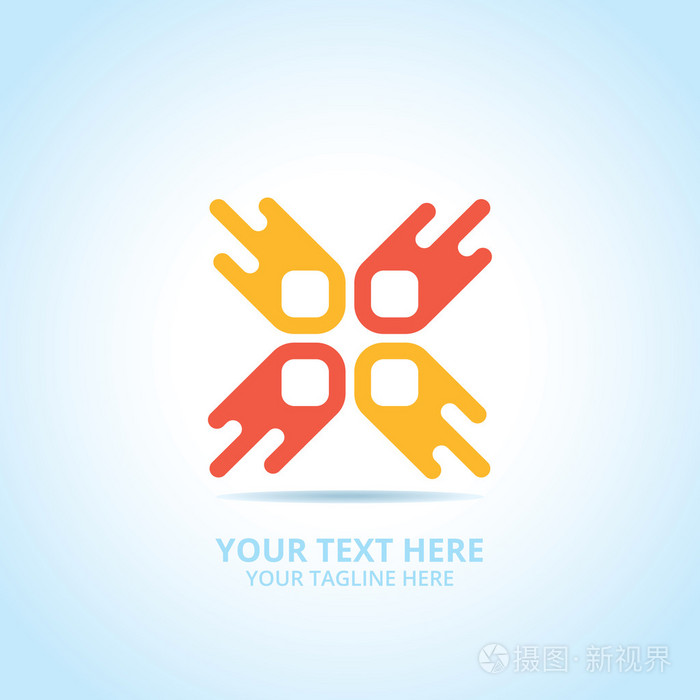 抽象权力标志设计概念标志图标平面标志