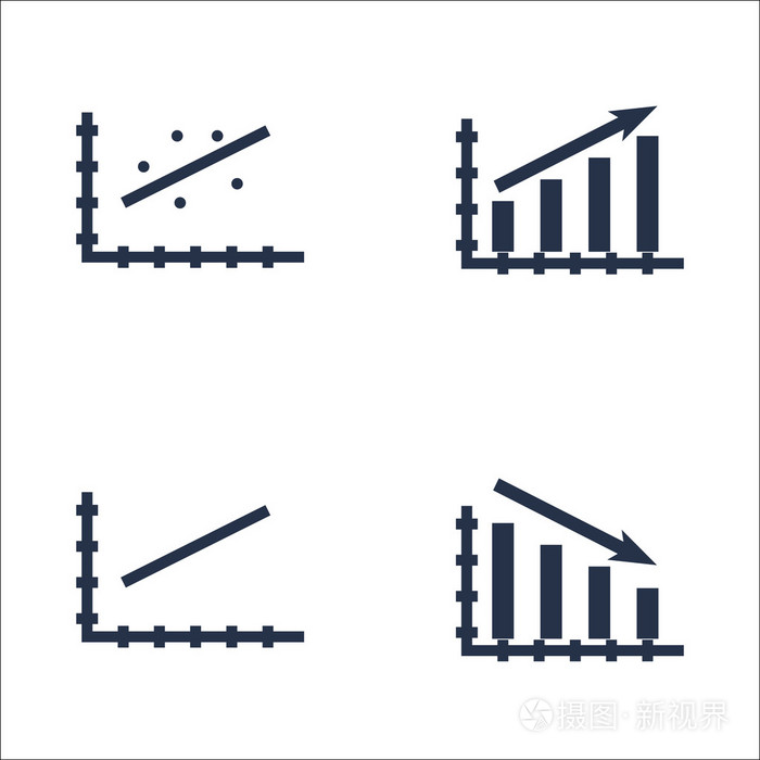 图形 图表和统计图标集。保费质量的符号集合。图标可以用于 Web 应用程序和用户界面设计。矢量图 Eps10