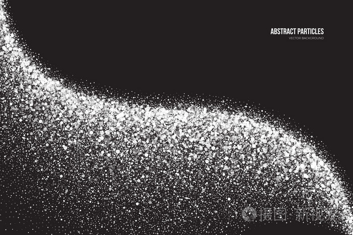 白色珠光发光圆粒子矢量背景