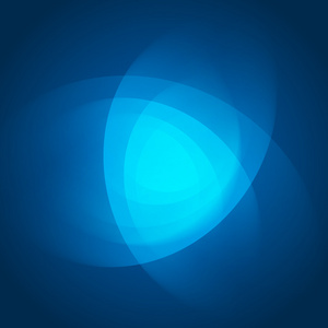 光滑的蓝色光波线矢量抽象背景