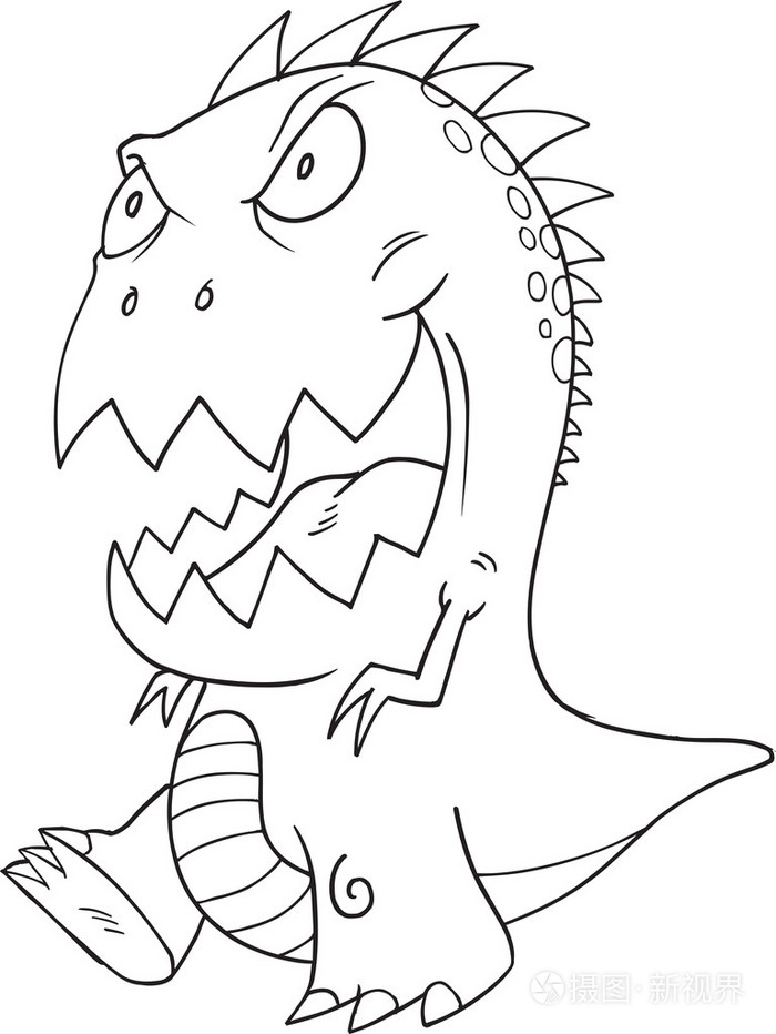 涂鸦怪物矢量插图艺术