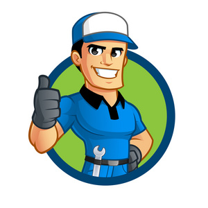 汽车修理工卡通图片