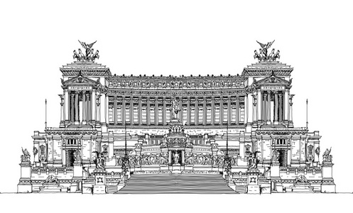 凡尔赛宫钢笔画图片