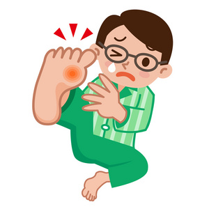 男人们想要在痛风的疼痛照片