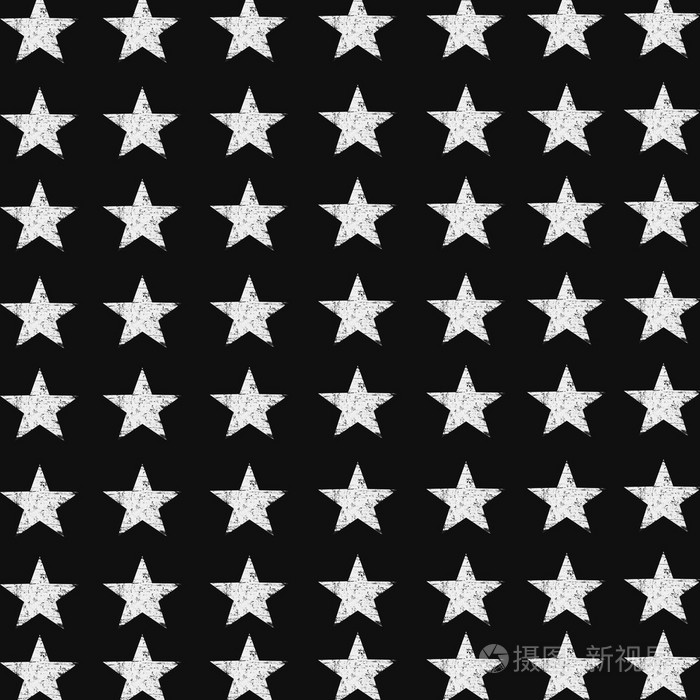 在黑色背景上 grunge 白色星星图案插画-正版商用图片1q5j25-摄图新视