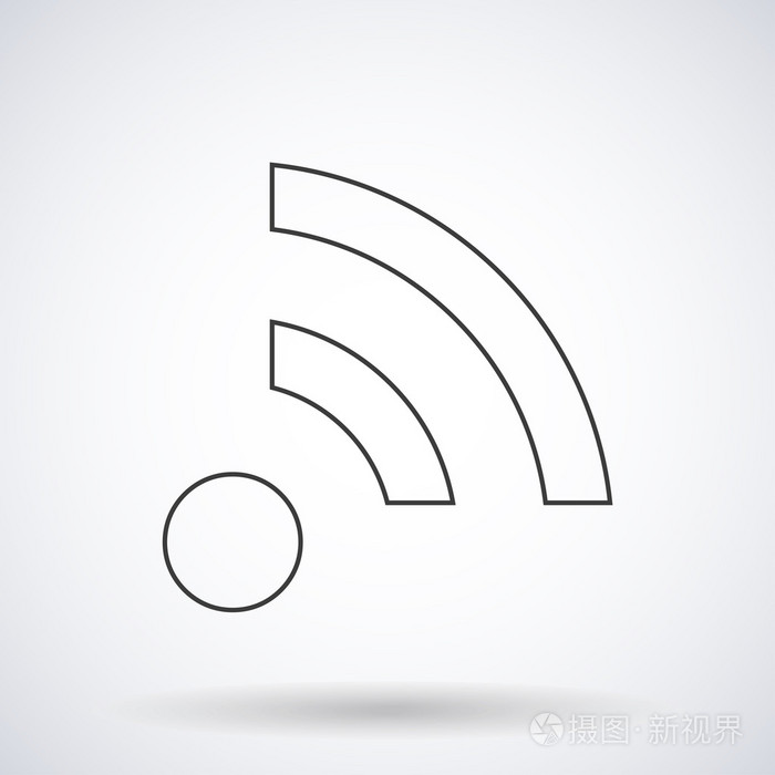 wifi图标无线连接轮廓阴影形状is o插画-正版商用图片1q5rdw-摄图新
