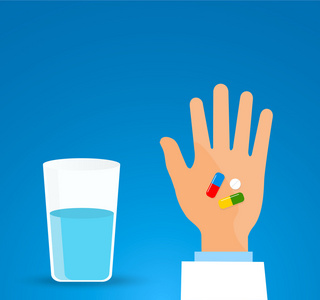 服药插画-服药手绘-服药卡通图-摄图新视界