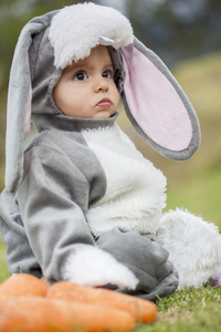 在万圣节的小兔子图片