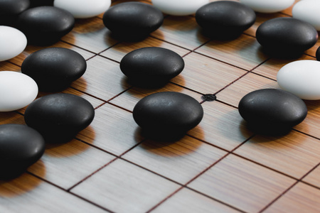 围棋或围棋(中国棋局)照片
