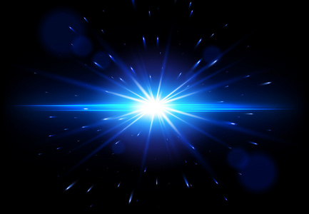 矢量发光的光效果.闪闪发光的星芒照片
