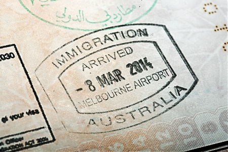 澳大利亚护照上的印章图片