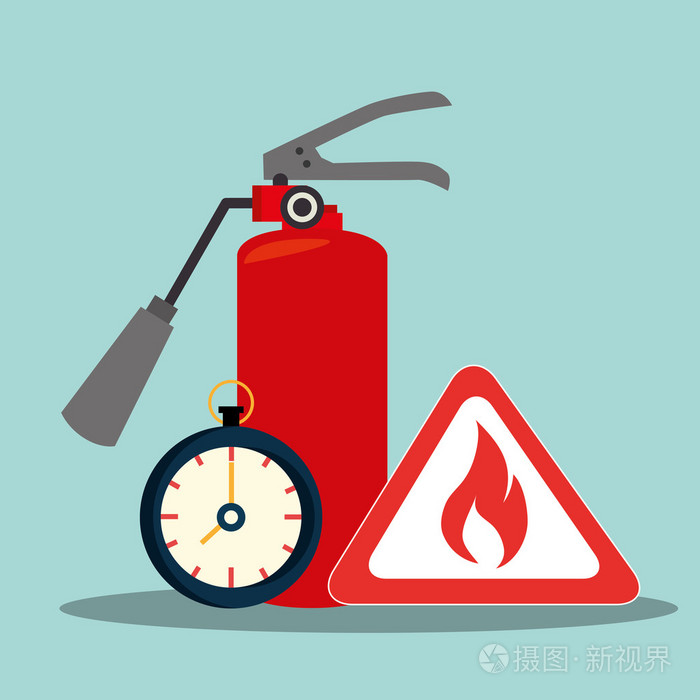 灭火器和火焰信号