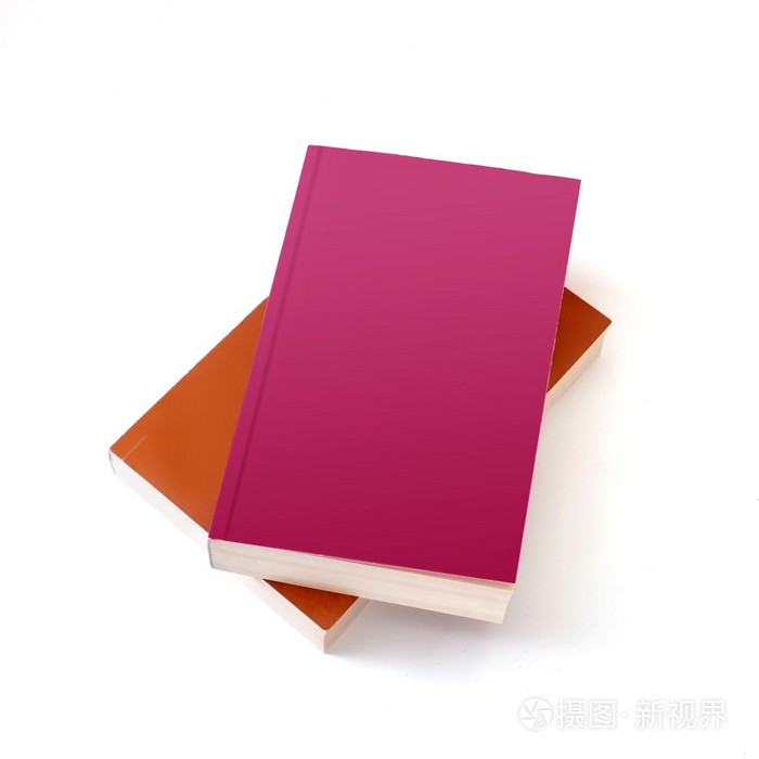 在白色背景上的几本书