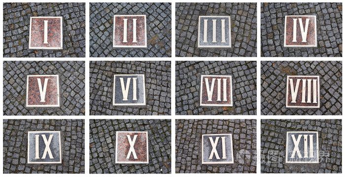 从罗马数字系列照片拼贴