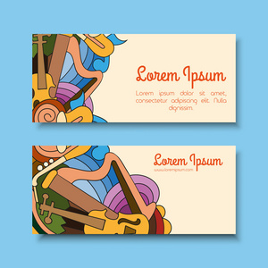 素描竖琴乐器图片