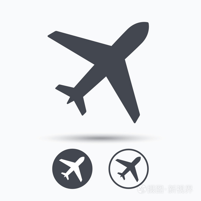 飞机图标.飞行运输标志