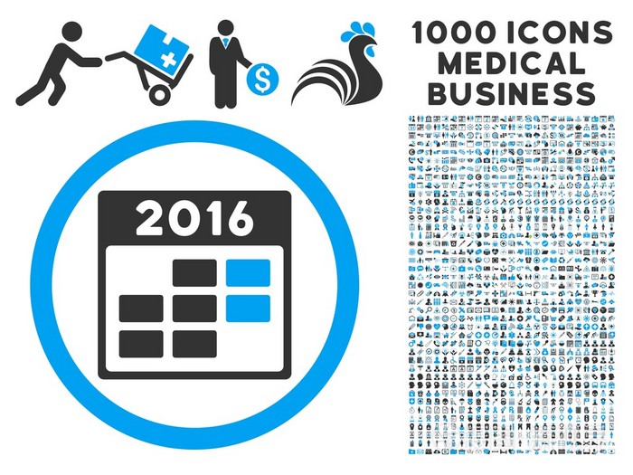 2016 月日历图标 1000 医疗业务象形图