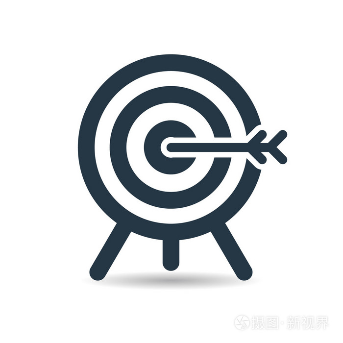 白色背景上的目标图标矢量图