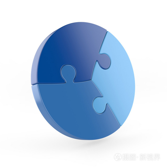 三件圆形拼图