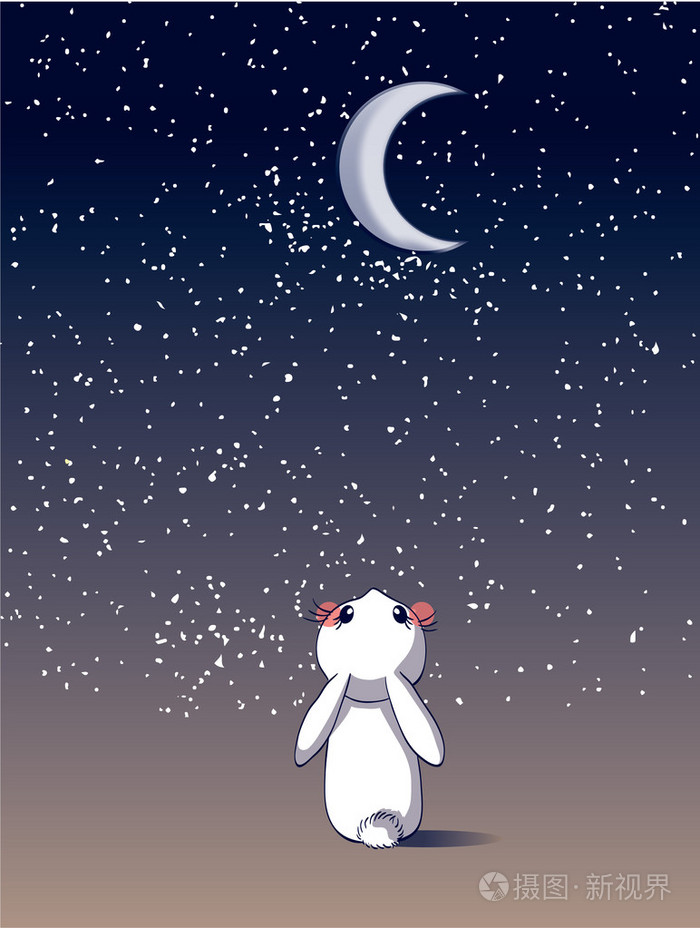 兔子在月亮上看