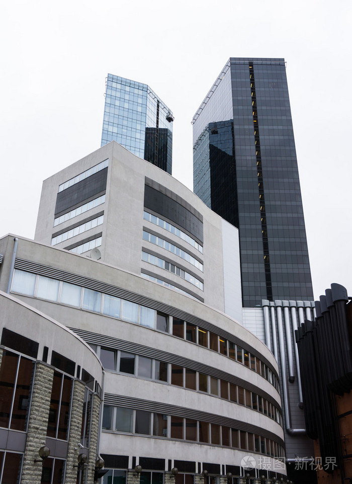 现代商业建筑在塔林摩天大楼