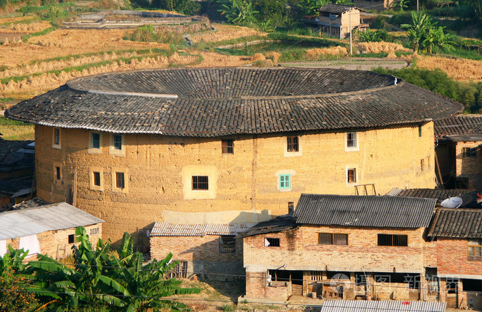 土楼传统住宅的民族客家永定涪江
