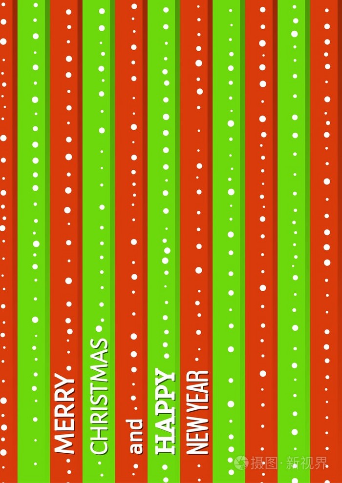 绿色和红色条纹的圣诞节背景
