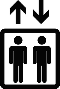 电梯标志黑色图标图片