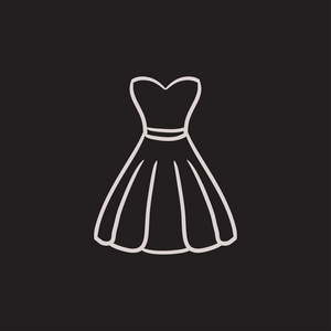 礼服素描图标