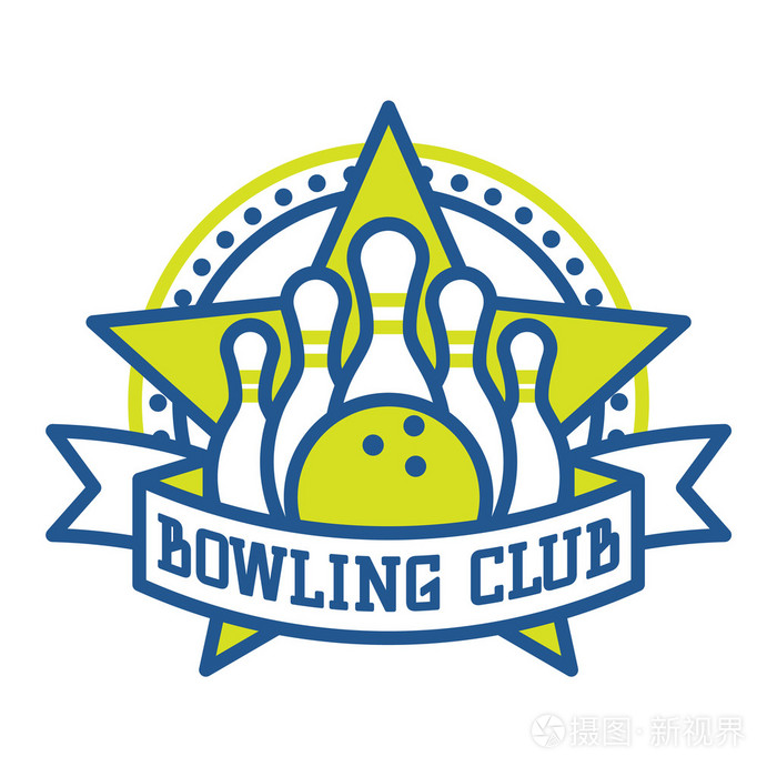 矢量保龄球标志标志