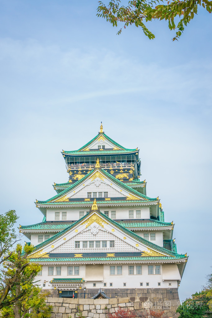在日本大阪的大阪城堡