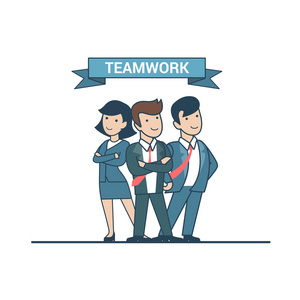 三人团队合作图片