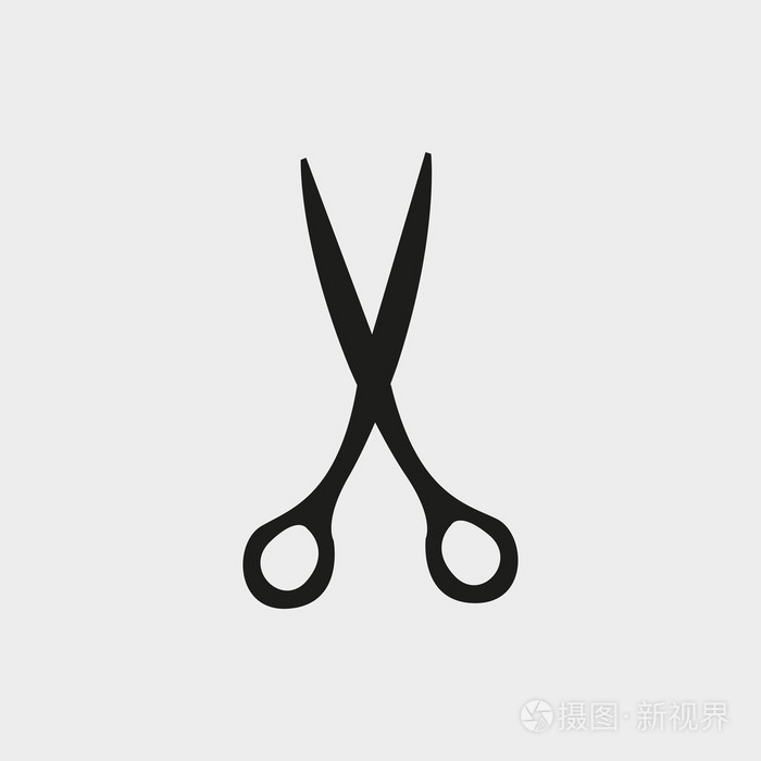 剪刀图标股票矢量插图平面设计